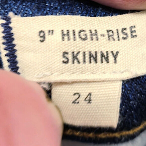 Madewell 9 High Rise Skinny Jeans Blue 24 Minimalist Clean Look - Picture 12 of 12